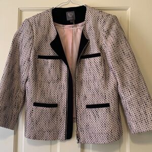 Vince Camuto Tweed Zip Up Jacket Size 4